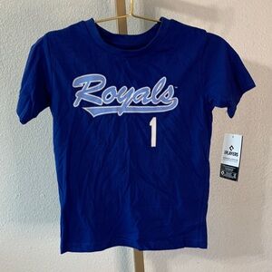 Royals Melendez #1- Kids Blue T-Shirt- XS (4/5)
